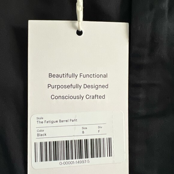 NWT Everlane The Barrel Pant - Black - Size 8 - Picture 6 of 6